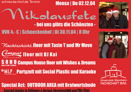Nikolausfete Werbeplakat