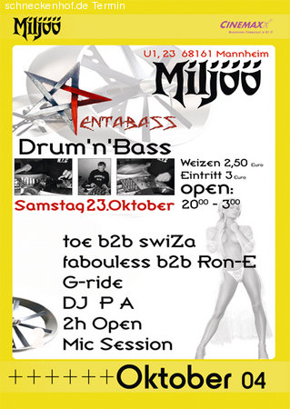 Drum and Bass meets Miljöö Werbeplakat