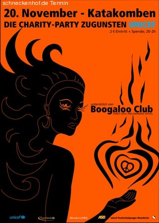 Charity-Party zugunsten Unicef Werbeplakat