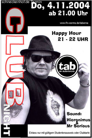 Clubnight, die 5te Werbeplakat