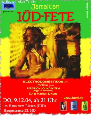 Jamaican IÜD-Fete Werbeplakat