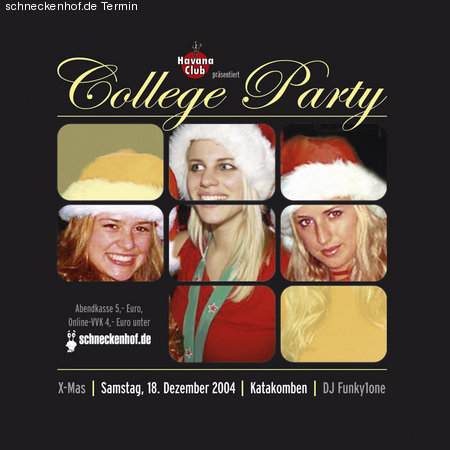 College Party Werbeplakat