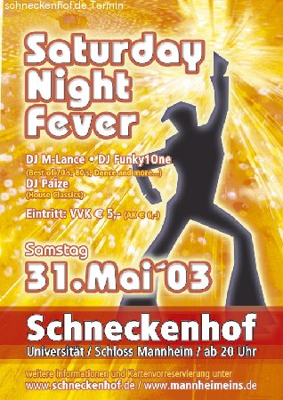 Saturday Nite Fever  Werbeplakat