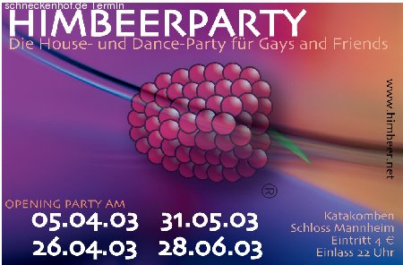 HIMBEERPARTY Werbeplakat