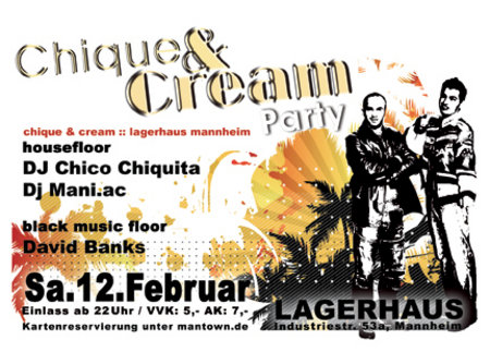 Chique & Cream Party Werbeplakat