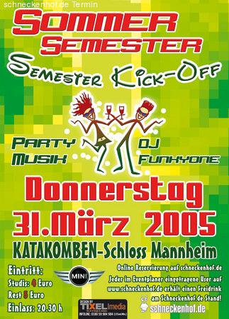 Semester Kick Off Werbeplakat