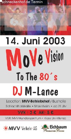 MoVe Vision to the 80's Werbeplakat