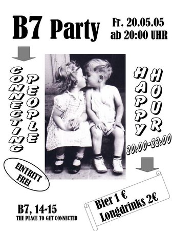 Wohnheimfete B7 Werbeplakat