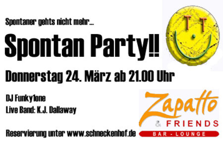 Spontan Party Werbeplakat