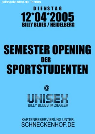 Semester Open. Sportstudenten Werbeplakat