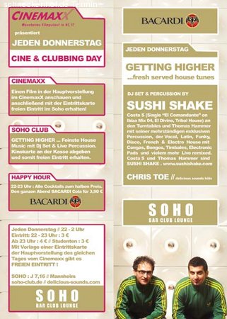 Getting Higher mit Sushi Shake Werbeplakat