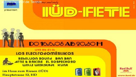 The One And Only IÜD Fete Werbeplakat