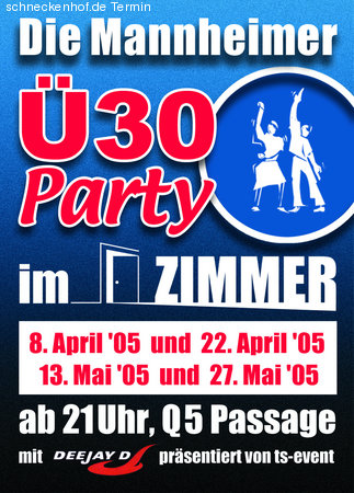 Ü30 Party Werbeplakat