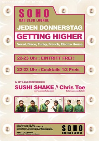 Getting Higher mit Sushi Shake Werbeplakat