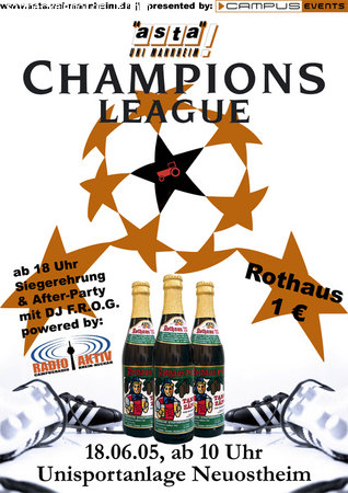AStA Champions-League Turnier Werbeplakat