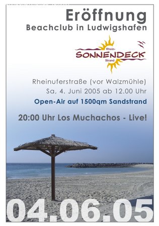 Eröffnung des Beach Clubs Werbeplakat