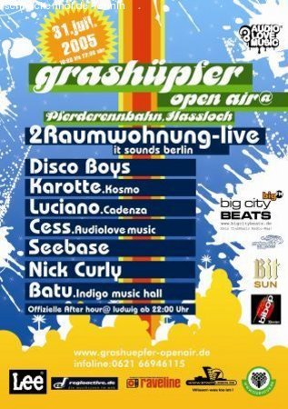 Grashüpfer open air Werbeplakat
