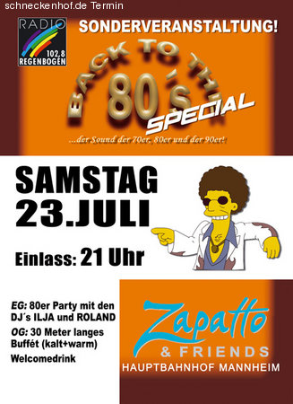 Back to the 80's SPECIAL Werbeplakat