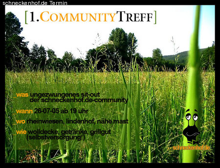 1. Community Treff Werbeplakat