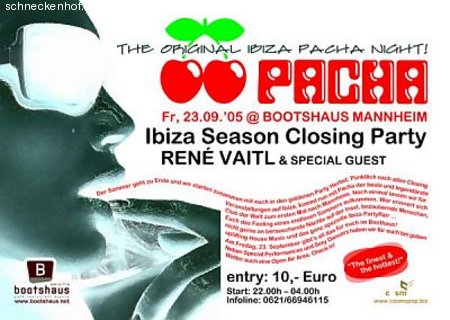 Pacha @ Bootshaus  Werbeplakat