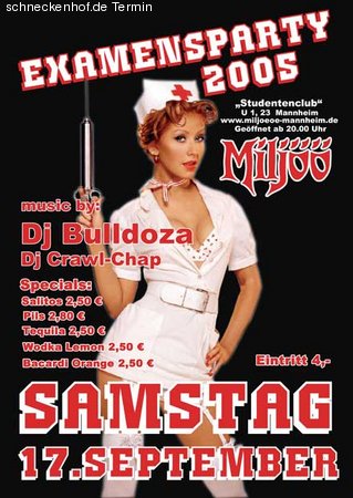 Examensparty Werbeplakat