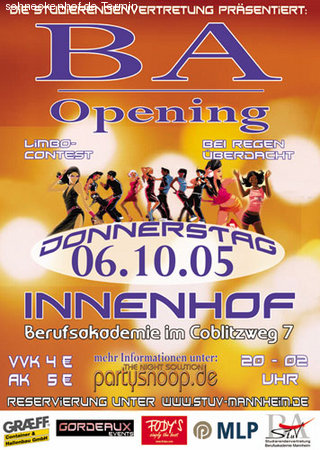 BA - Opening Werbeplakat
