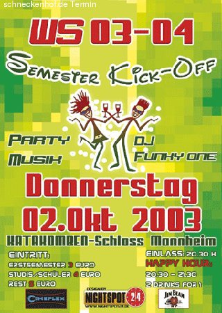 Semester Kick-Off Werbeplakat