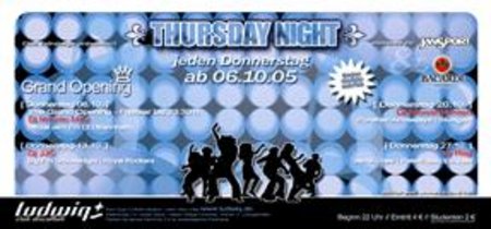 Eröffnung Thursday Night Werbeplakat