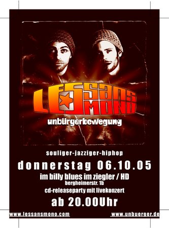 lessansmono - hiphopsoul Werbeplakat