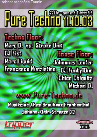 PURE TECHNO Werbeplakat