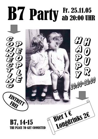 Wohnheimfete B7 Werbeplakat