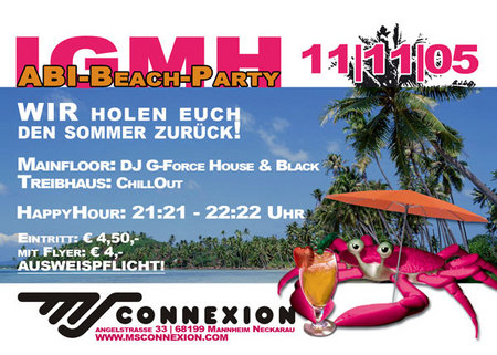 Abi Beach Party Werbeplakat