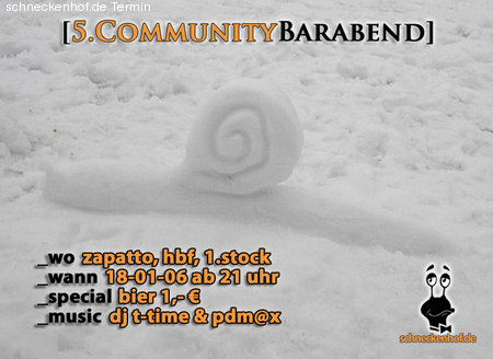 Community Barabend Werbeplakat