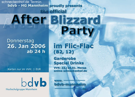 Blizzard-Afterpary Werbeplakat