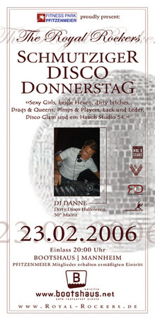 Schmutziger Disco Donnerstag Werbeplakat