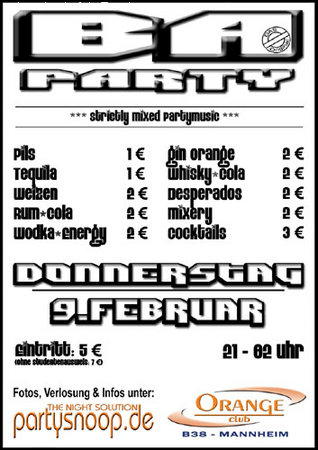 BA Party XV Werbeplakat