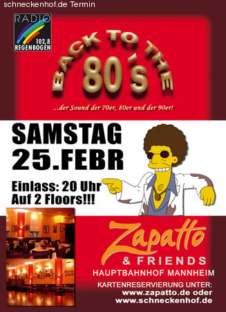 Back to the 80's Werbeplakat