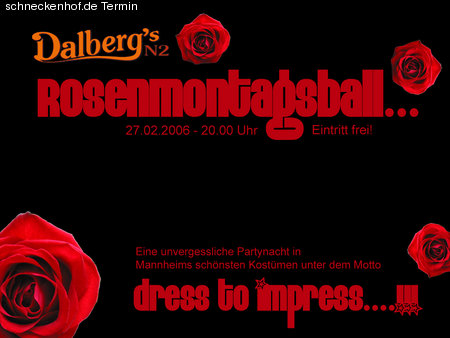 Rosenmontagsball Werbeplakat