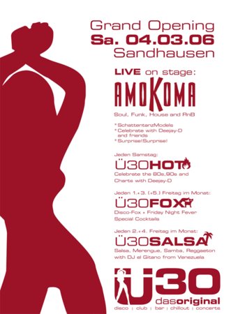 GRAND OPENING Party Werbeplakat