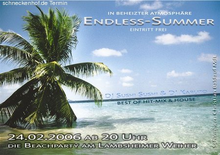 Beachparty  Werbeplakat