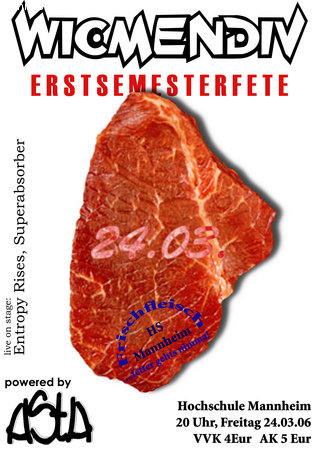Erstsemesterfete Werbeplakat