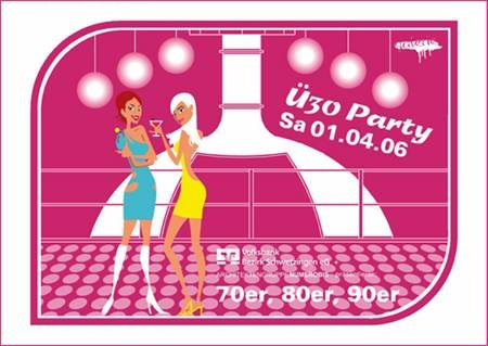 Ü-30 Party Werbeplakat