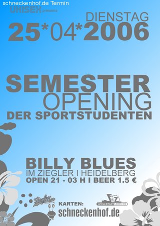 Sem. Open. der Sportstudenten Werbeplakat