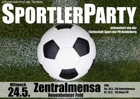 Sportlerparty Werbeplakat