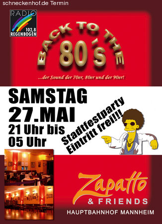 Back to the 80's-Stadtfestfete Werbeplakat