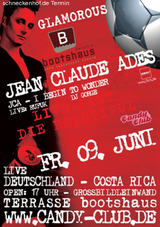 Glamorous WM Bootshaus: JCA Werbeplakat