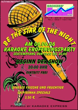 Karaoke-Eröffnungsparty Werbeplakat