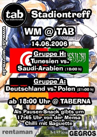 WM und Clubnight Werbeplakat