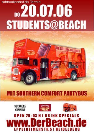 Students@Beach Werbeplakat