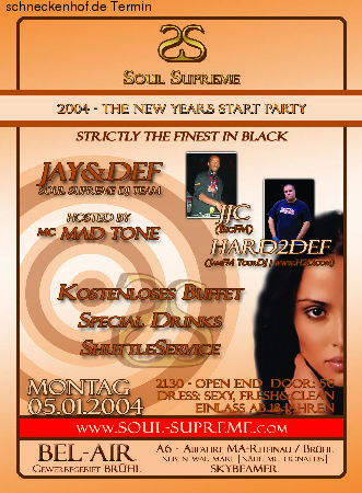 New Years Start Party Werbeplakat